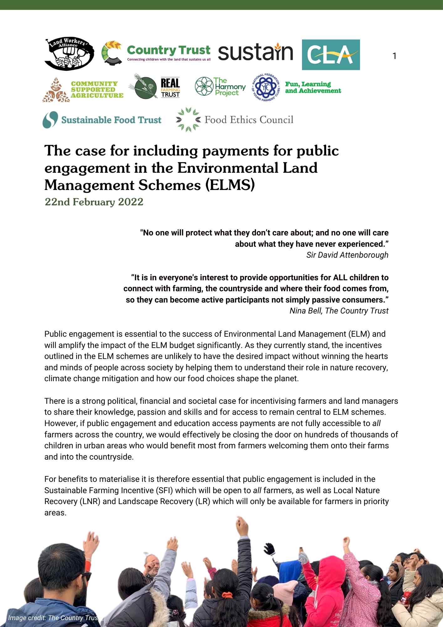 LWA urges Defra to include Payments for Public Engagement in ELMS